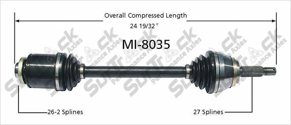 New CV Drive Axle Shaft Fits Dodge Stealth 3000GT Diamante 1991-99 Front D