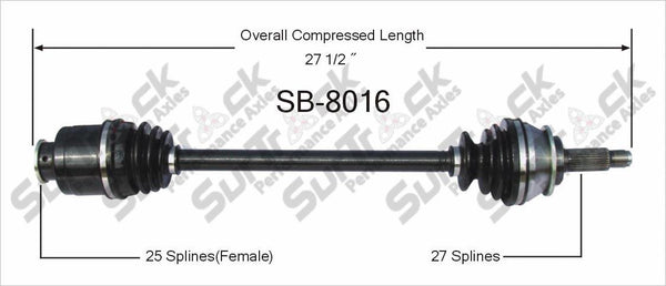 Nuevo eje de transmisión CV delantero para conductor y pasajero para Subaru SVX 1992-1997
