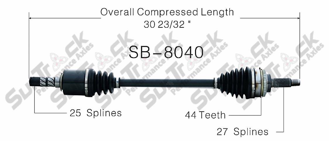 Front Driver or Passenger CV Drive (1) Axle Shaft Fits Subaru Forester 03-08