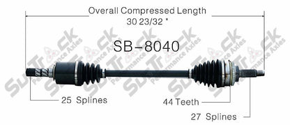 Front Driver or Passenger CV Drive (1) Axle Shaft Fits Subaru Forester 03-08