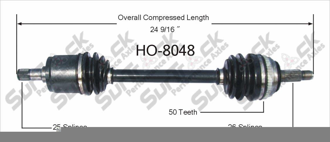 New CV Drive Axle Shaft Fits Honda Civic , Del Sol 1992-00 Front P
