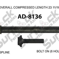 Nuevo eje de transmisión CV para Audi A6 3.0L, 4.2L 6 velocidades A/T 2005-10 delantero D