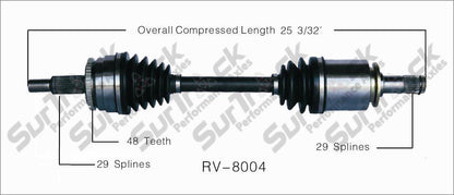 New CV Drive Axle Shaft Fits Land Rover LR3, LR4, Rand Rover 2006-10 Front D