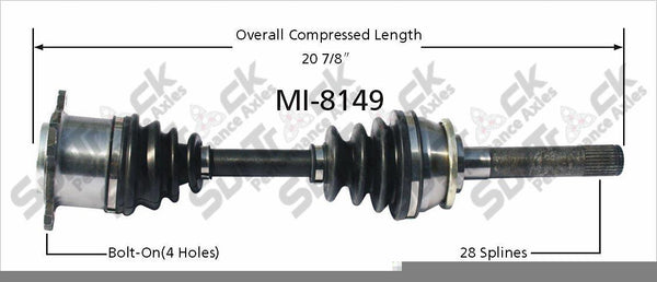 New CV Drive Axle Shaft Fits Mitsubishi Montero 1994-00 Front P