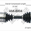 New CV Drive Axle Shaft Fits Jeep Liberty 2002-06 Front D