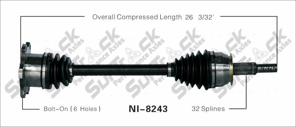 New CV Drive Axle Shaft Fits Nissan Pathfinder 2005-11 Rear D/P