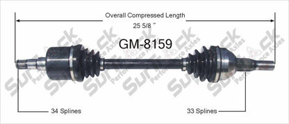 New CV Drive Axle Shaft Fits Uplander Montana Transport Relay 01-05 Front P
