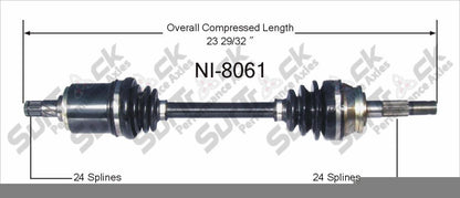 New CV Drive Axle Shaft Fits Nissan Pulsar, NX, Sentra 1982-86 Front D