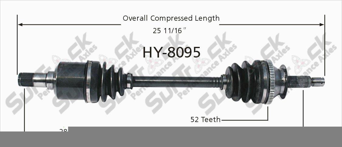 New CV Drive Axle Shaft Fits Hyundai Santa Fe 2003-06 Front D