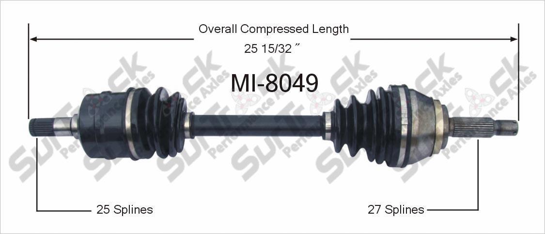 CV Drive Axle Shaft Fits Dodge Stealth Mitsubishi 3000GT 1991-92 Front P