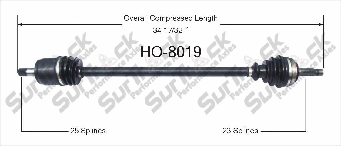 CV Drive Axle Shaft Fits Honda Civic, CRX 1984-87 Front D