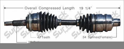 New CV Drive Axle Shaft Fits Daewoo Lanos 1999-02 Front D