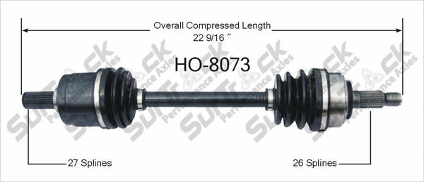 New CV Drive Axle Shaft Fits Honda Civic Wagon 1983-87 Front D