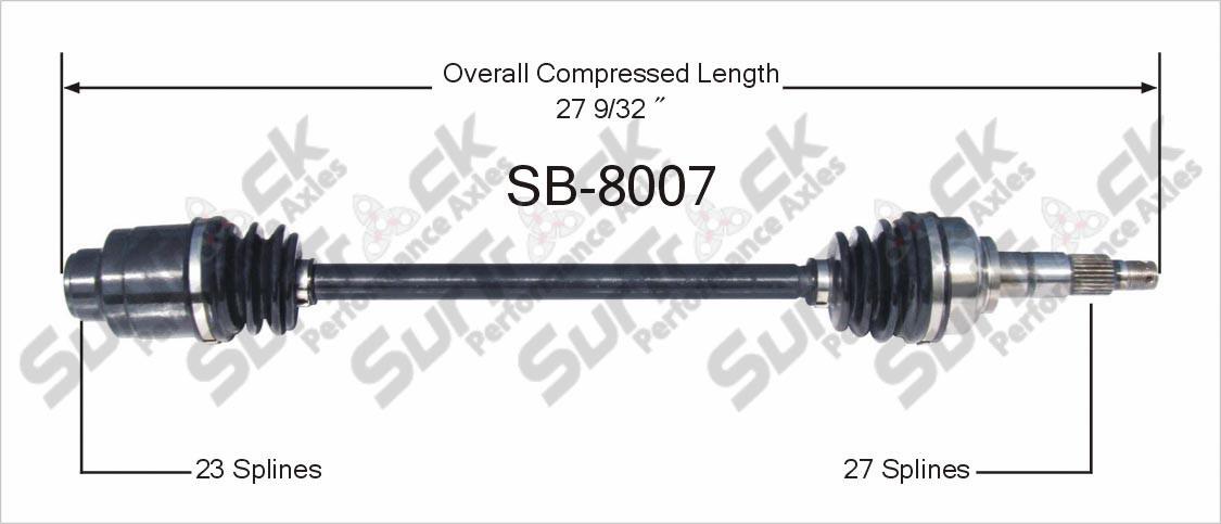 Front Passenger Side CV Drive Axle Shaft Fits for Subaru Justy 1989-90