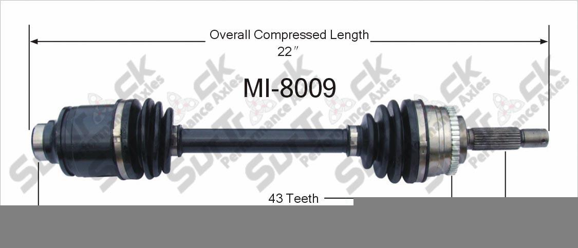 New CV Drive Axle Shaft Fits Eagle Talon Eclipse Galant Laser 1990-94 Front D
