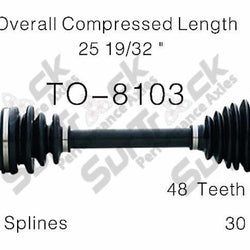 New CV Drive Axle Shaft Fits Toyota Avalon Camry Solara Sienna 2002-08 Front D