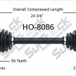 New CV Drive Axle Shaft Fits Honda Prelude Exc. SH 1997-01 Front P