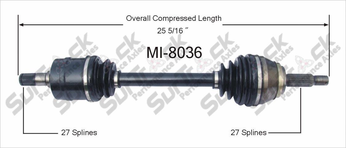 CV Drive Axle Shaft Fits Dodge Stealth Mitsubishi 3000GT 1993-99 Front P