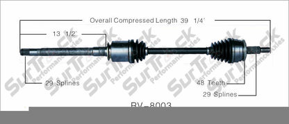 New CV Drive Axle Shaft Fits Land Rover LR3, LR4, Rand Rover 2006-10 Front P