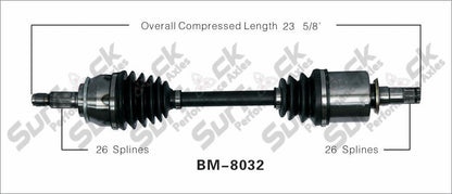 New CV Drive Axle Shaft Fits Mini Cooper A/T Supercharged 2005-08 Front D