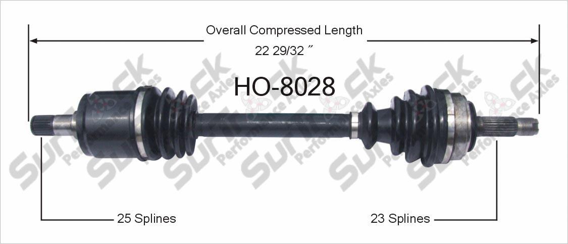 CV Drive Axle Shaft Fits Honda Civic, CRX 1984-87 Front P