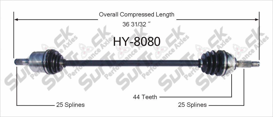 CV Drive Axle Shaft Fits Hyundai Elantra, Tiburon 2001-05 Front P
