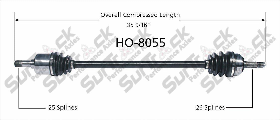 New CV Drive Axle Shaft Fits Honda Civic, CRX 1988-91 Front D