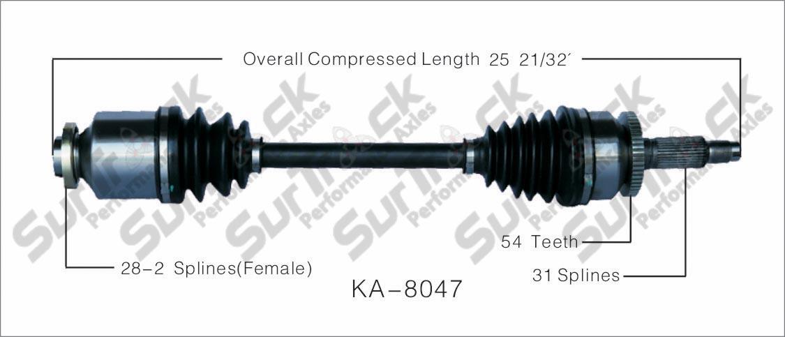 CV Drive Axle Shaft Fits Hyundai Entourage Kia Sedona 2006-10 Front P