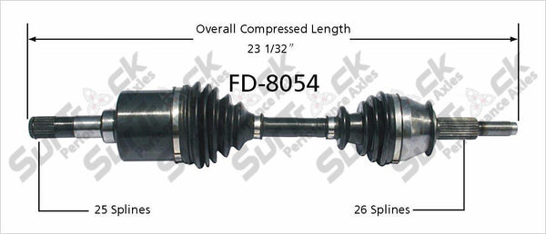 New CV Drive Axle Shaft Fits Ford Tempo Mercury Topaz 1992-94 Front D