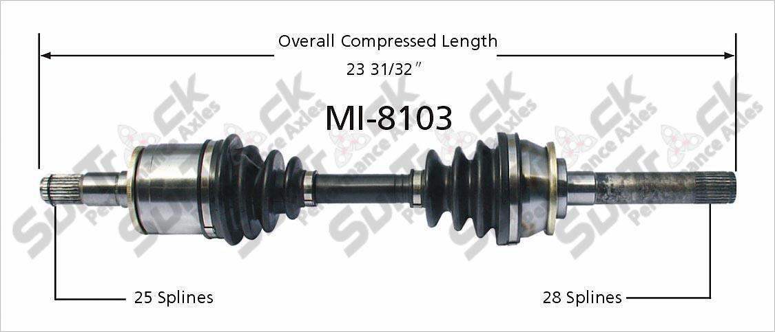 New CV Drive Axle Shaft Fits Mitsubishi Mighty Max, Montero 1992-00 Front D