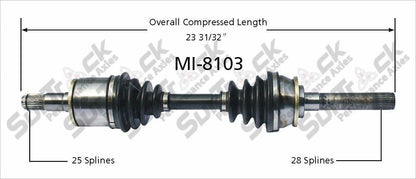 New CV Drive Axle Shaft Fits Mitsubishi Mighty Max, Montero 1992-00 Front D