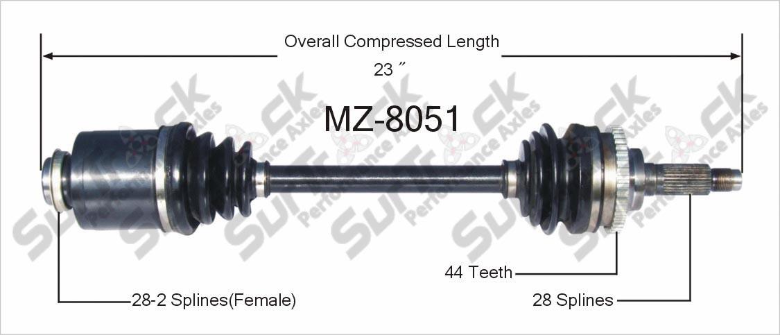 CV Drive Axle Shaft Fits Mazda Millenia 1995-02 Front P