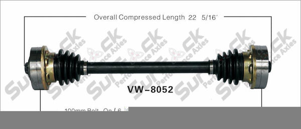 New CV Drive Axle Shaft Fits Volkswagen Vanagon 1983-91 Rear P