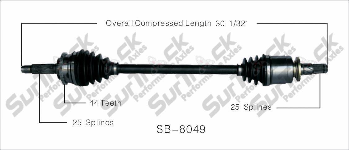 Rear Passenger CV Drive Axle Shaft Fits Subaru Legacy, Outback 2000-04