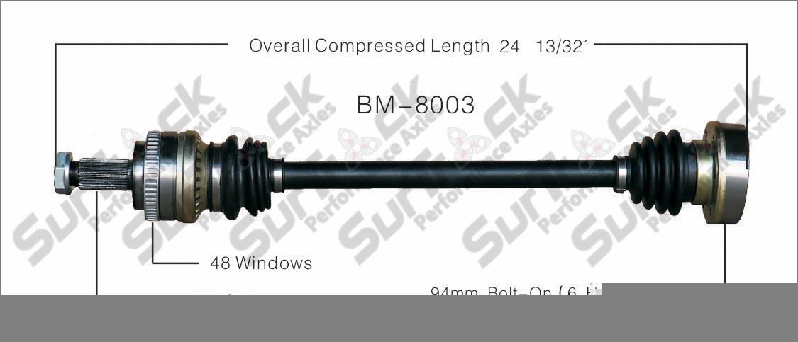 New CV Drive Axle Shaft Fits BMW 3 Series 1992-99 Rear D/P