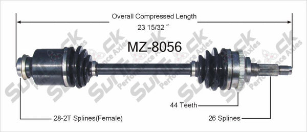 Nuevo eje de transmisión CV para Ford Escort Mazda MX-3 1992-03 delantero P