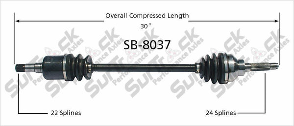 Nuevo eje de transmisión CV trasero para conductor y pasajero, compatible con Subaru Impreza 1993-00