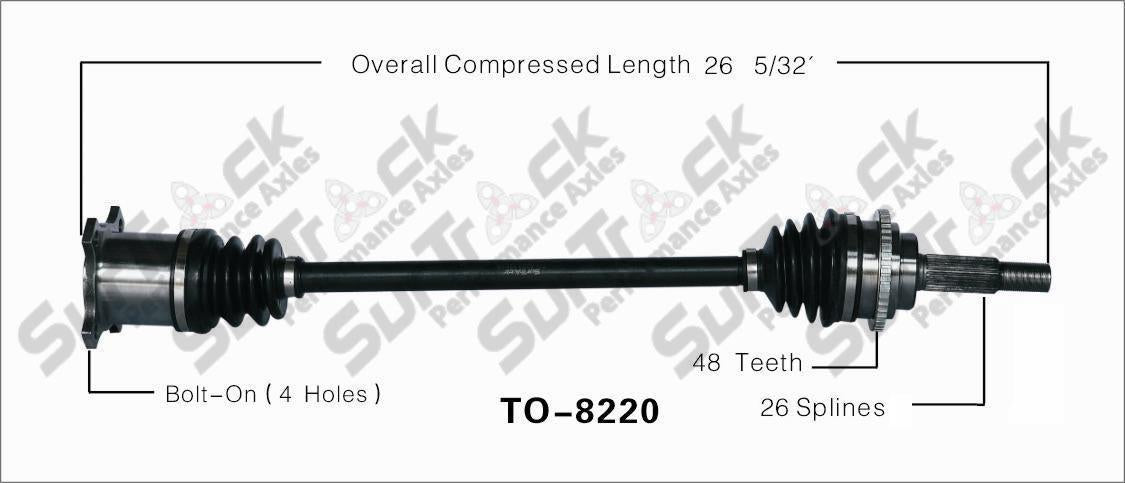 Complete CV Drive Axle Shaft Fits Lexus RX400H Toyota Highlander 2006-08 Rear