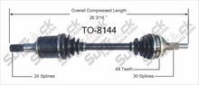 Nuevo eje de transmisión CV se adapta a Camry V6 97-01 con transmisión estándar manual