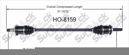 Rear Passengers CV Drive Axle Shaft For Honda Cr-V 2002-2006