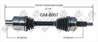 New CV Drive Axle Shaft Fits Chevrolet Astro GMC Safari Mini Van 97-02 Front D/P