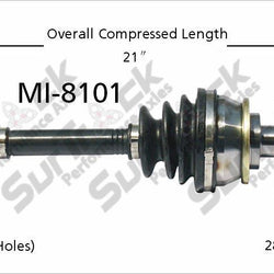 New CV Drive Axle Shaft Fits Mitsubishi Montero, Mighty Max 1992-06 Front P