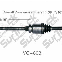 New CV Drive Axle Shaft Fits Volvo S60,V70 AWD Turbo A/T 2001-09 Front P