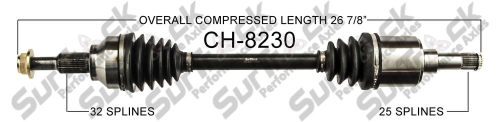 CV Drive Axle Shaft Fits for Chrysler Pacifica 3.8L 2007-08 Front Driver