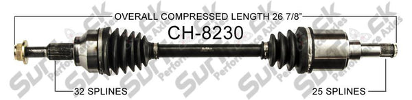 New CV Drive Axle Shaft Fits for Chrysler Pacifica 3.8L 2007-08 Front Driver