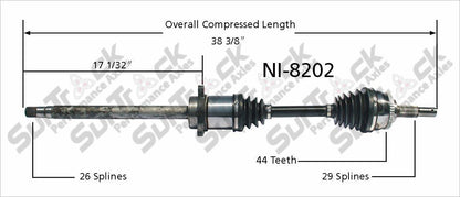 New CV Drive Axle Shaft Fits Nissan Maxima 2004-06 5 Speed Automatic