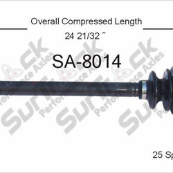 New CV Drive Axle Shaft Fits Saab 900 8 Valve 1981-89 Front P