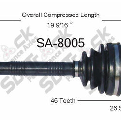 New CV Drive Axle Shaft Fits Saab 9000 1991-97 Front D/P