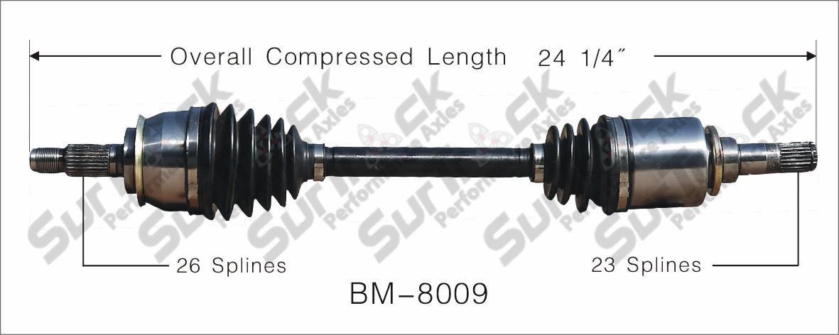 New CV Drive Axle Shaft Fits Mini Cooper Naturally Aspirated A/T 2002-08 front D