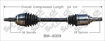 New CV Drive Axle Shaft Fits Mini Cooper Naturally Aspirated A/T 2002-08 front D